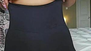 Superhot teacher scarlet strips and teases in lingerie