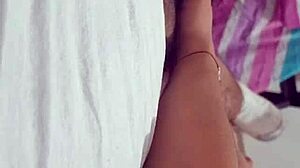 Young Amateur Latina Manhandles Neighbor's Huge Cock in Secret Home Stroke