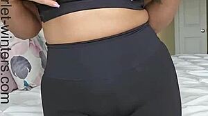 Superhot teacher scarlet strips and teases in lingerie