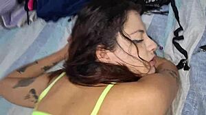 my stepbro fucked me in stepmom's room and made me swallow every inch
