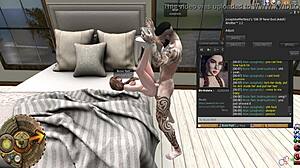 Nerd girl explores second life virtually