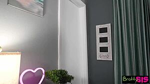 nikki nicole's steamy shower blowjob seduces shy stepbro sloppy deepthroat