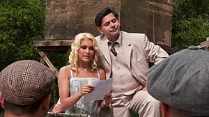 Amber Rayne Hannah West Kaci Star outdoor gangbang