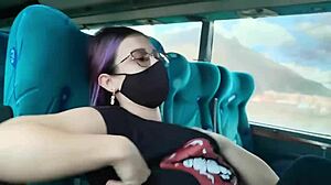 WOW! SEXY LATINA BLOWS BOYFRIEND HARD ON PUBLIC BUS FROM BOGOTA TO MEDELLIN!