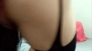 Colombian shemale plays anal plug balls pantyhose fun!