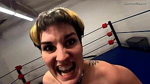 her tits out fighter pins you down!