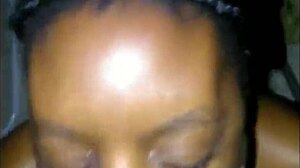 my tight ebony pussy takes huge cumshot!!