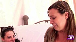 Brunette's Hairy Pussy Faces Dick and Throat Ride?