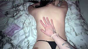 Lesbian stepsis punishes pretty tattooed friend with wet pussy licking garage session