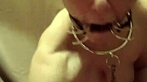 ESCLAVE AUTOSESSION WITH MOUTH SPREADER URO WHIPS!