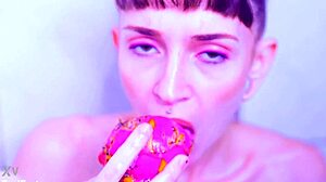 Does watching my bare toes crush juicy fruit make you throb?