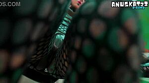 Goth Lesbians Fist Anal, Squirt, and Gape in Latex