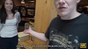 LUCKY PICKUP FUCKS HOT TEEN WIFE IN BOWLING ALLEY!