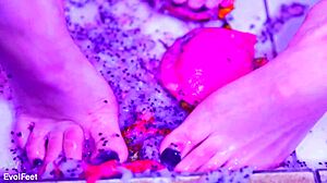 Does watching my bare toes crush juicy fruit make you throb?