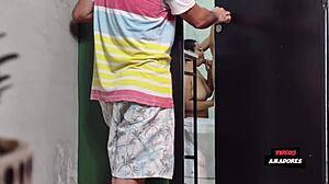 Chubby Brazilian Cougar Joins Rough Interracial Orgy For Doggystyle Pussy Pounding In Bathroom