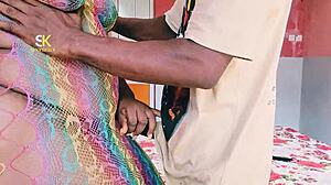 janbari loses it pounding ecstatic pussy bent over doggystyle on bed