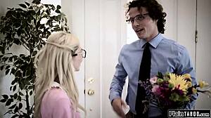 Virgin Girlfriend's Petite Blonde Body Used for Debt Payment Sex