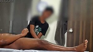 Spa Lady Freaks At Huge Customer Cock!