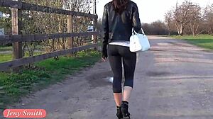 jeny smith's see-through yoga pants camel toe tease