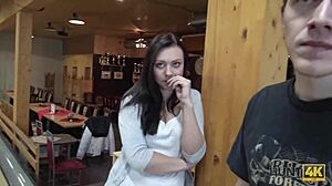 LUCKY PICKUP FUCKS HOT TEEN WIFE IN BOWLING ALLEY!