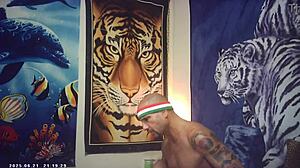 Maxxx Loadz pounds hot Asian pussy backstage at porn shoot.