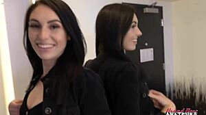 Skinny Inked Brunette Ashley Wolf Dildos Pussy Tits