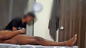 Spa Lady Freaks At Huge Customer Cock!