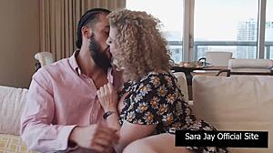 wanna hear sara jay moan while riding james angel's cock in lingerie?
