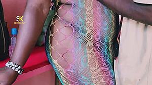 janbari loses it pounding ecstatic pussy bent over doggystyle on bed