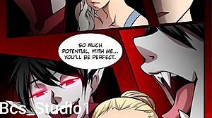 Vampire Seductress Rides Cowgirl on Massive Tits Transformation