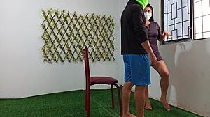 teaching stepson to fuck his stepmom's big tits ass 😍 she's so curvy and submissive!