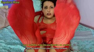 hot latina guides your cock to cum on command