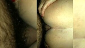 shattering her hairy pussy and ass to mouth in partner's house
