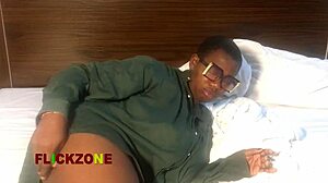 oiled blind ebony neighbor flashes huge natural tits and big ass up close