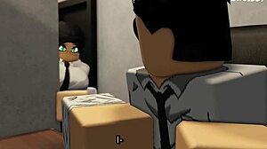 Fill the office slut with cum as she bends over begging