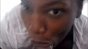 do you like when my pussy farts during this deep sloppy throat head with cum bubbles