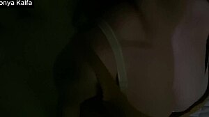 Horny stepmom sneaks party fuck with cum on big natural asian ass pov