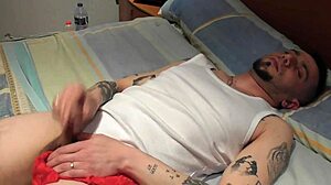 i jerk off in my wife's panties while she deepthroats my throbbing cock