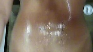 couple celebrates anniversary with bathroom hotel sex