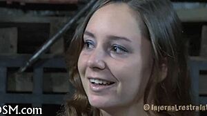 whippin' this tight shaved cunt slut while she gags on my cock pov...