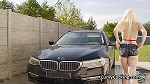 soapy bikini wash ends in monster cock pounding