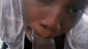 do you like when my pussy farts during this deep sloppy throat head with cum bubbles