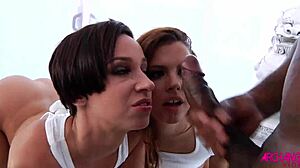 Keisha Grey and Jada Stevens Share Massive BBC Cumshots in Threesome