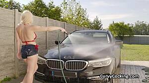 soapy bikini wash ends in monster cock pounding