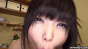 Japanese Brunette Shino Aoi Sucks Cock In Komono Uncensored