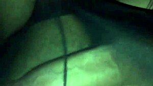 Amateur Rips Lingerie for Quick Pantyhose Cum Handjob