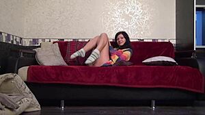 Selfies got steamy quick with this cute teasing teen babe