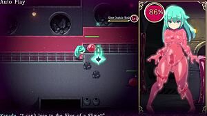 mage kanade's futanari ass milk blowjob in dungeon slime quest