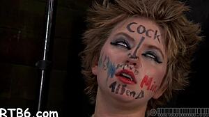 ready to tame this bound leather pet with rough cock sucking?