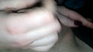 Amateur Rips Lingerie for Quick Pantyhose Cum Handjob